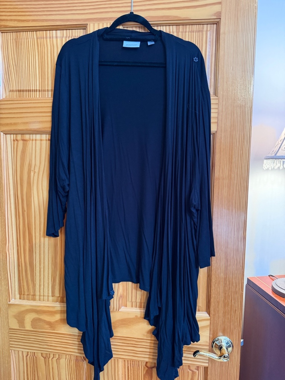 Avenue Deep Plum Open Front Cardigan